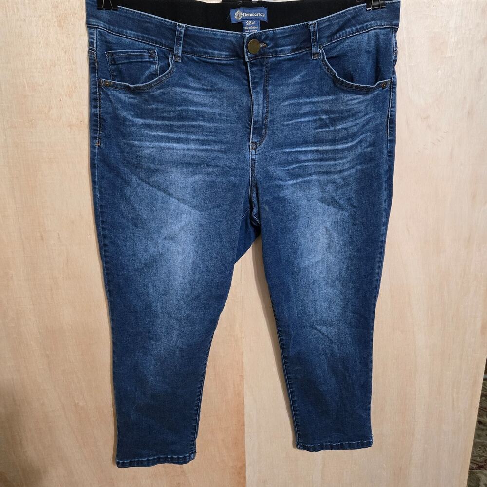 Democracy AB Technology Denim Jeans Women’s 22W Straight Leg Stretch Comfort